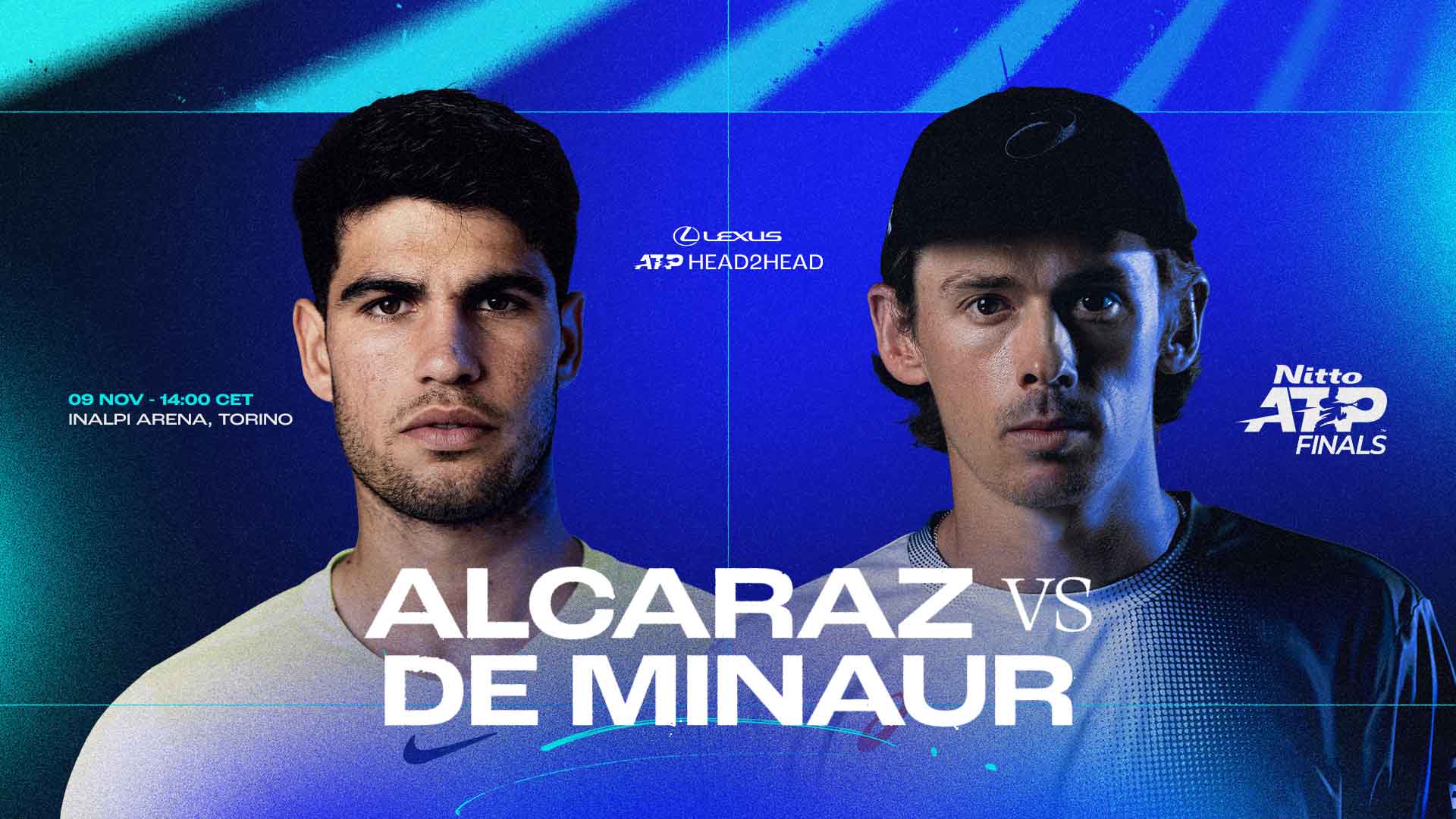 Carlos Alcaraz leads Alex de Minaur 4-0 in their Lexus ATP Head2Head series.