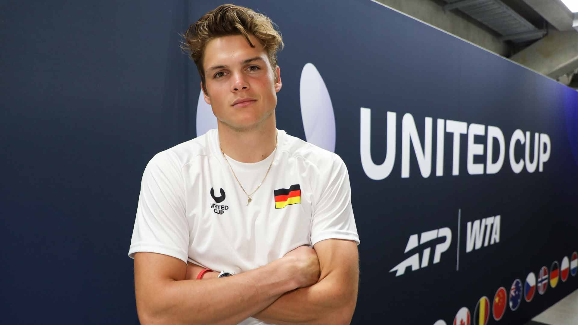 Patrick Zahraj is a member of Team Germany at the United Cup.