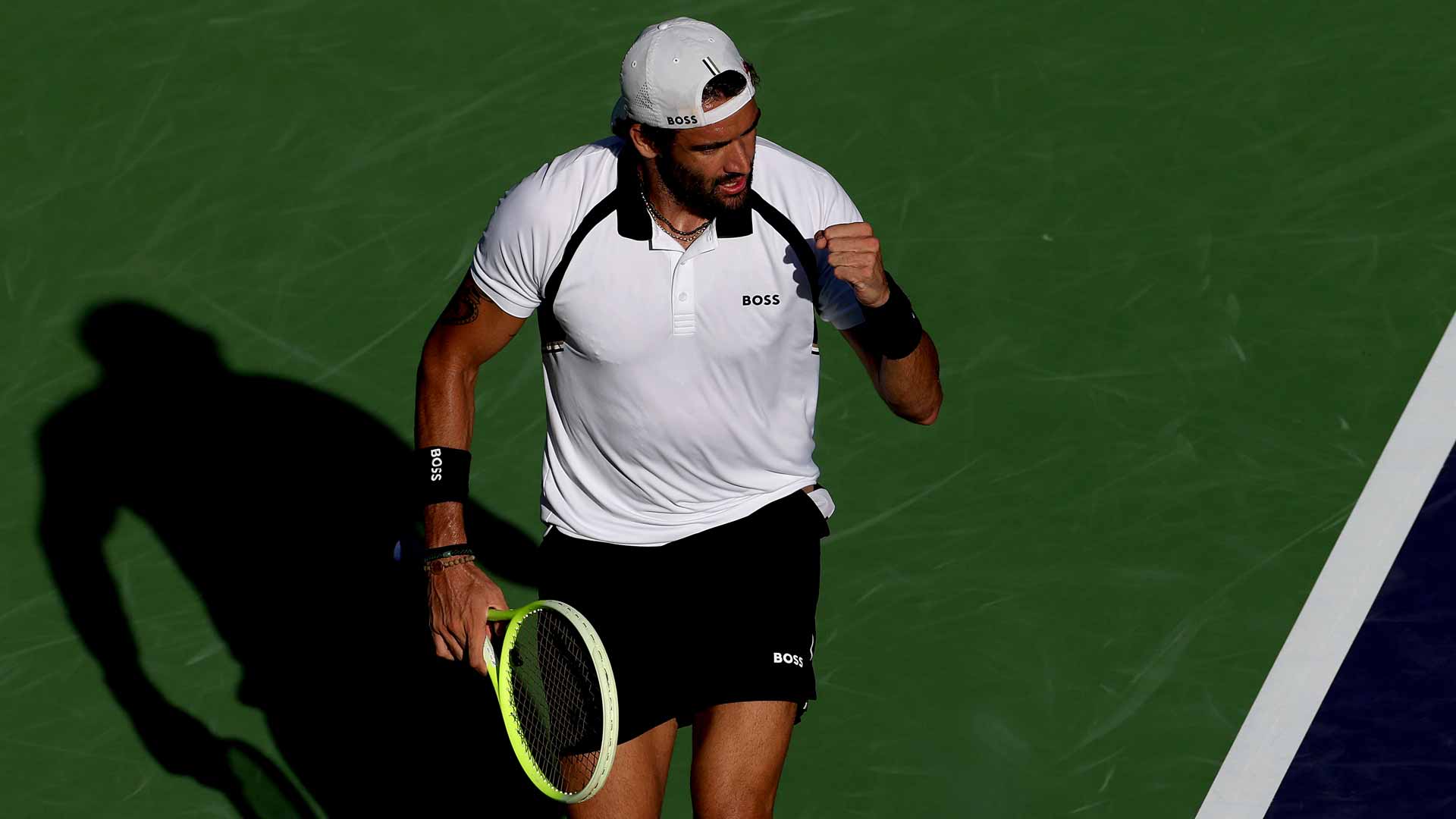 Matteo Berrettini defeats Adrian Mannarino 4-6, 7-5, 7-5 in the BNP Paribas Open first round.