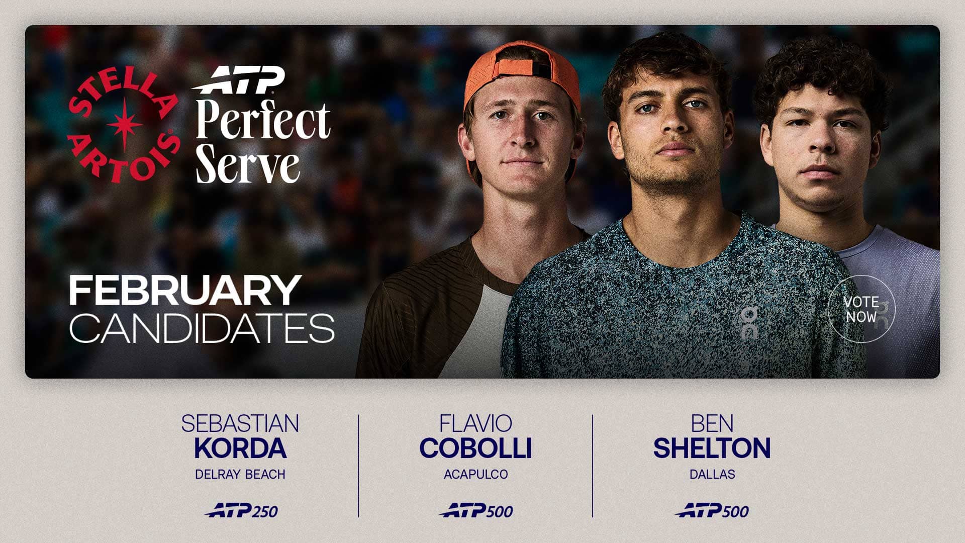 Sebastian Korda, Flavio Cobolli and Ben Shelton