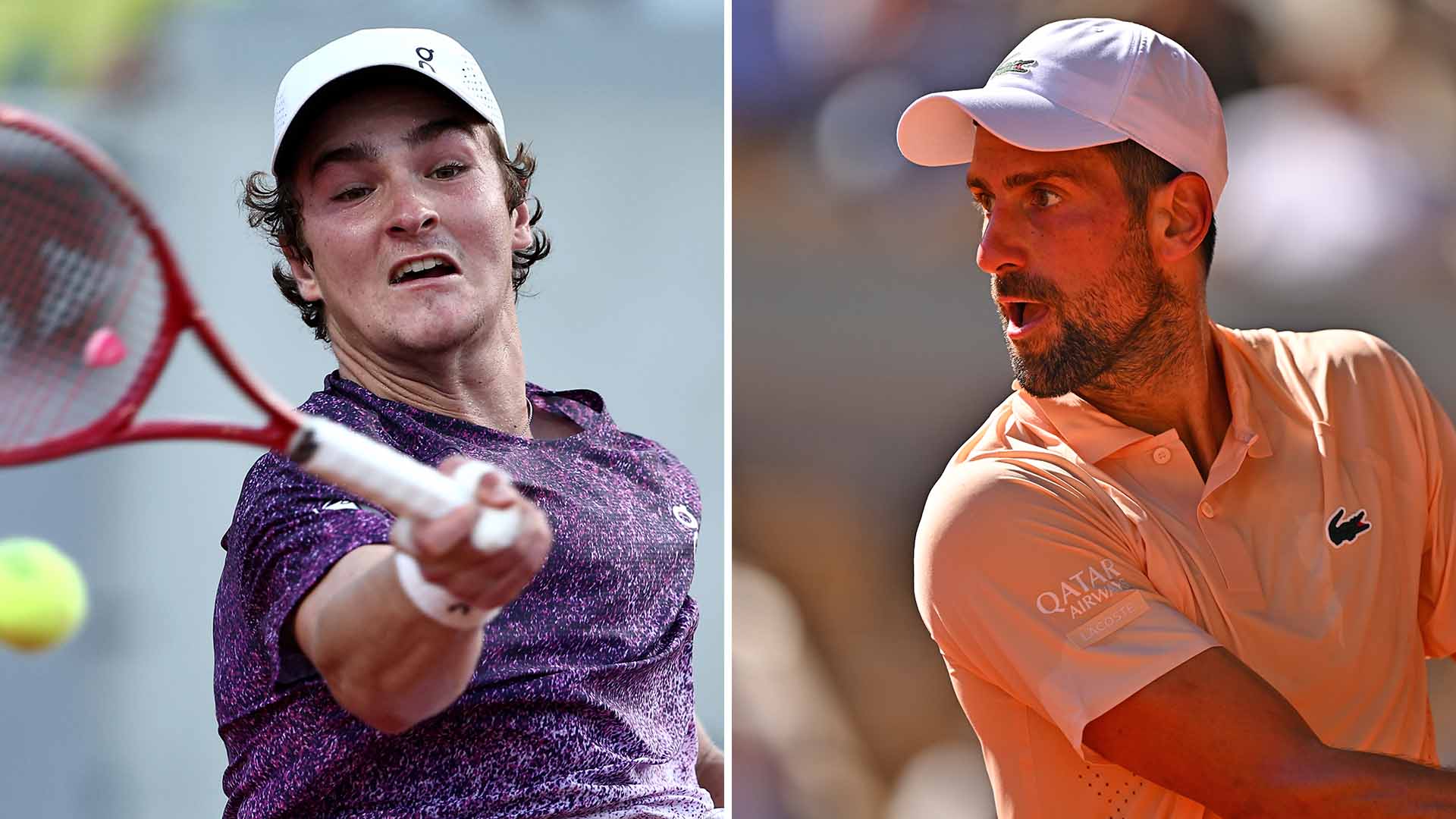 Joao Fonseca/Novak Djokovic