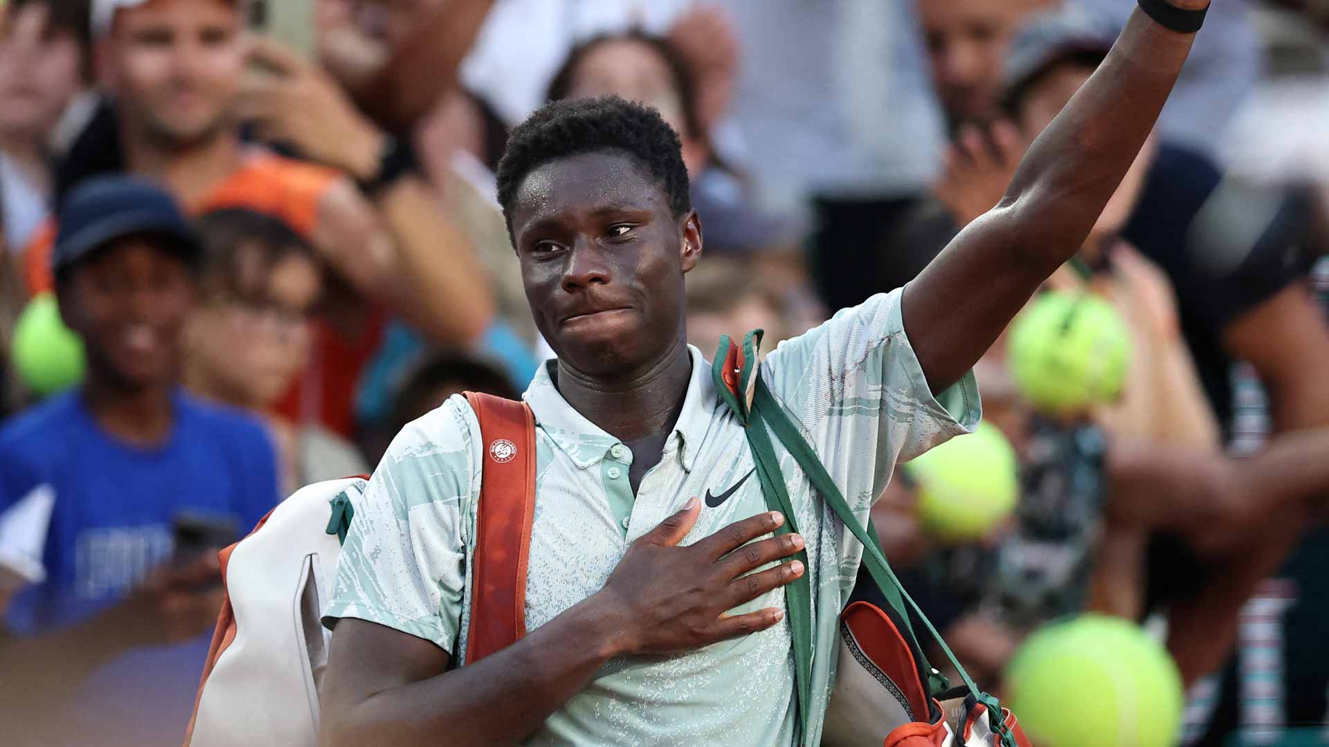 Moise Kouame, 17, leaves Roland Garros after reaching the third round.