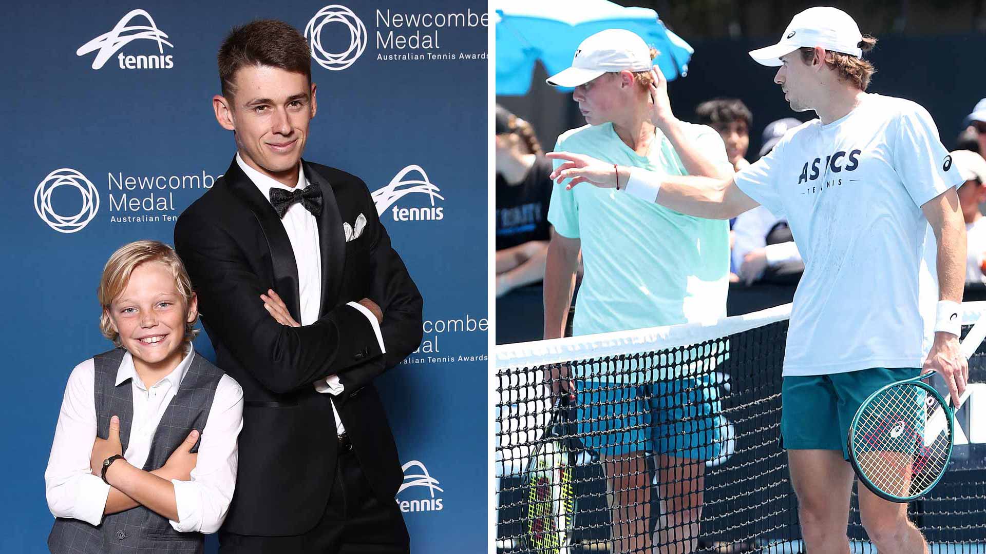 Cruz Hewitt and Alex de Minaur through the years.