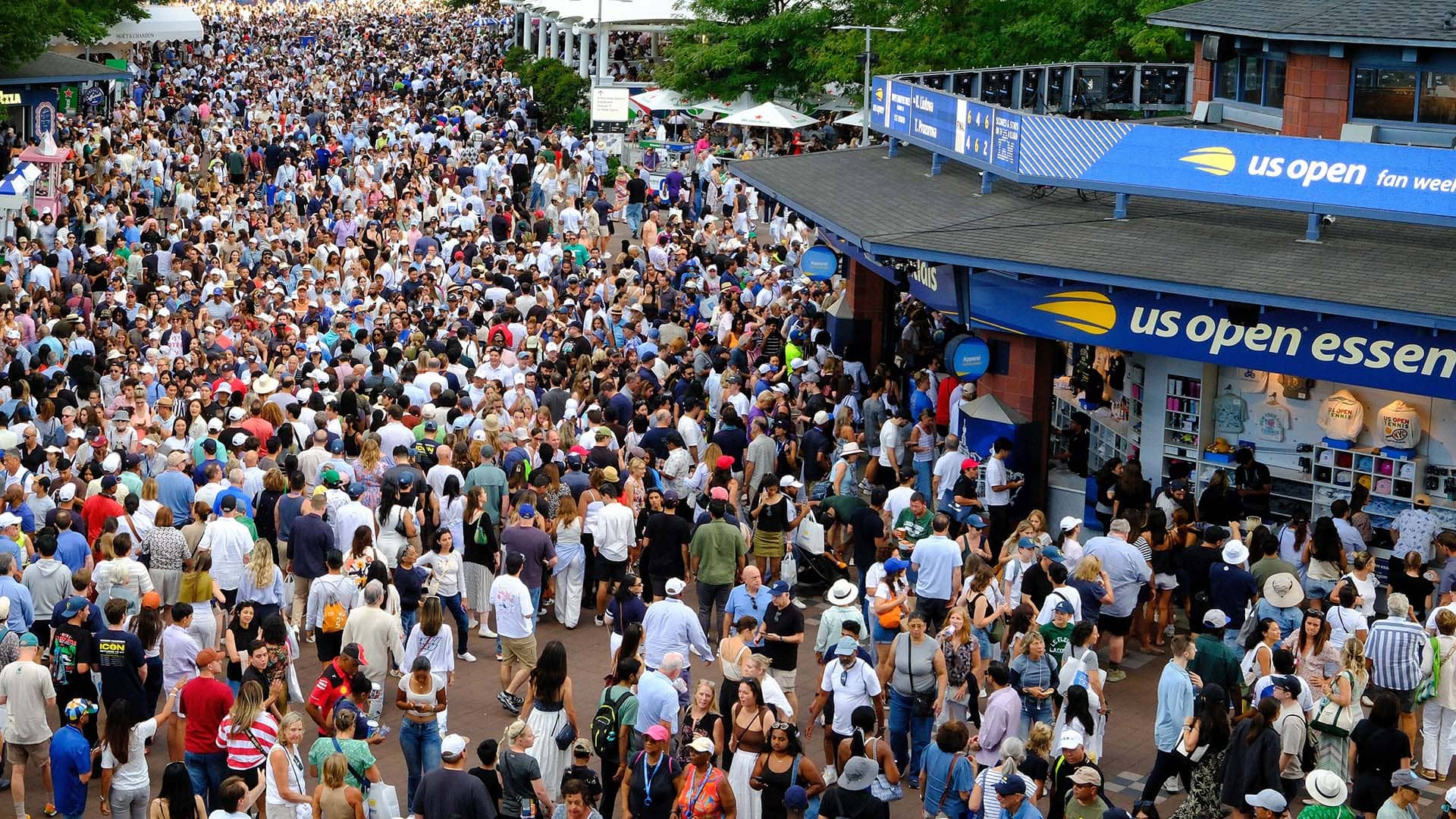 US Open qualifying is played during the tournament's Fan Week.