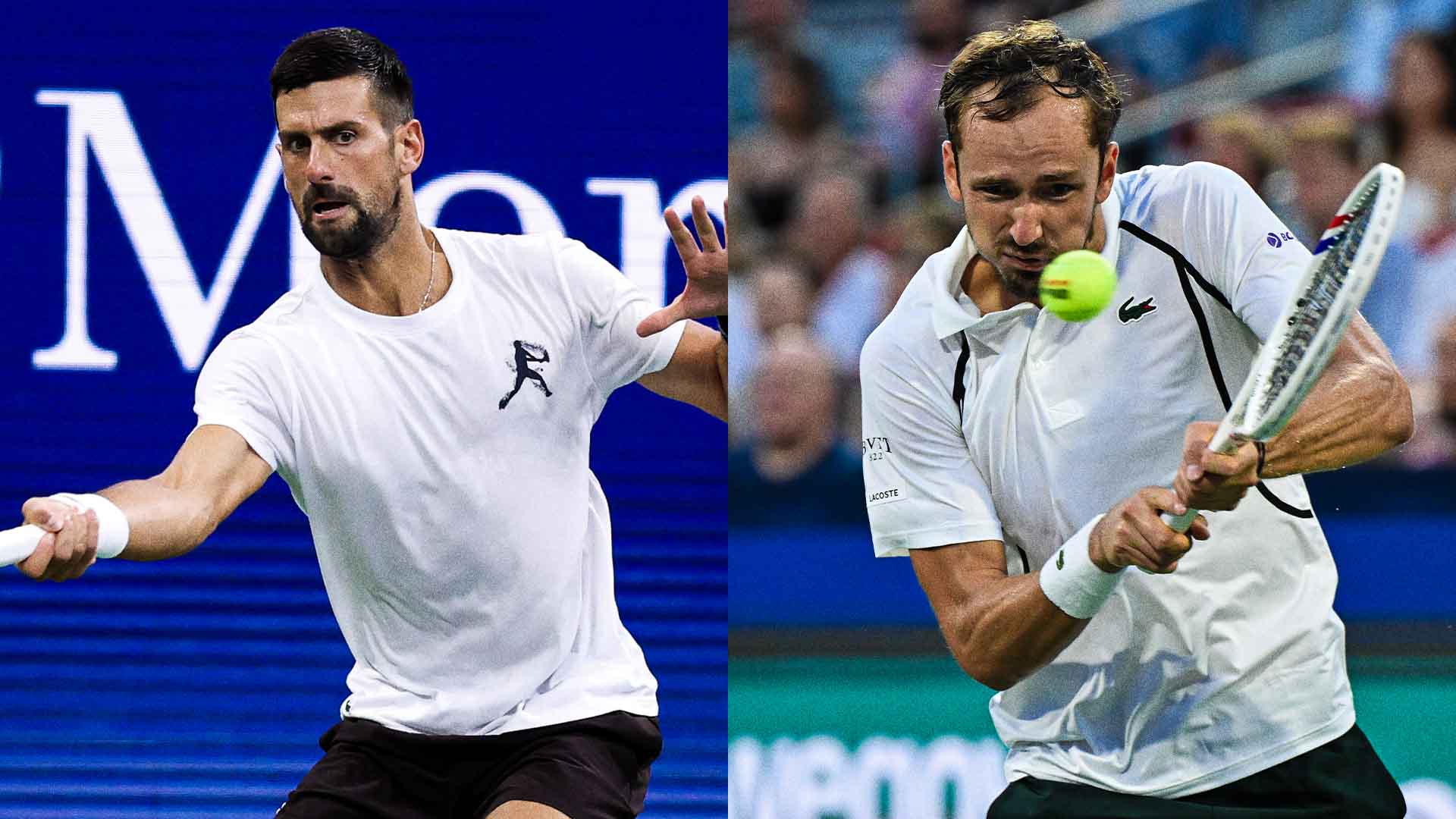 Novak Djokovic Daniil Medvedev will be in action Sunday at the US Open.