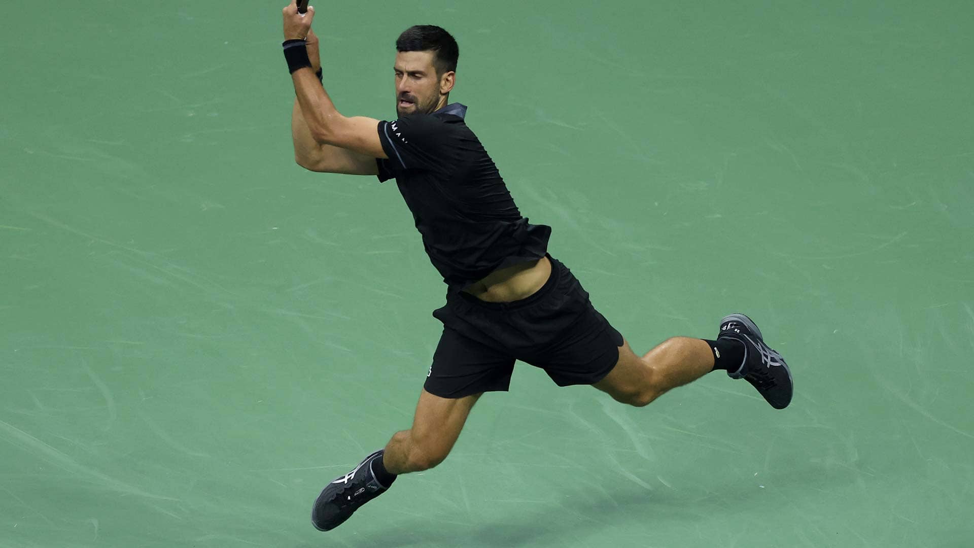 Novak Djokovic falls to Mariano Navone in five sets Sunday evening at the US Open.