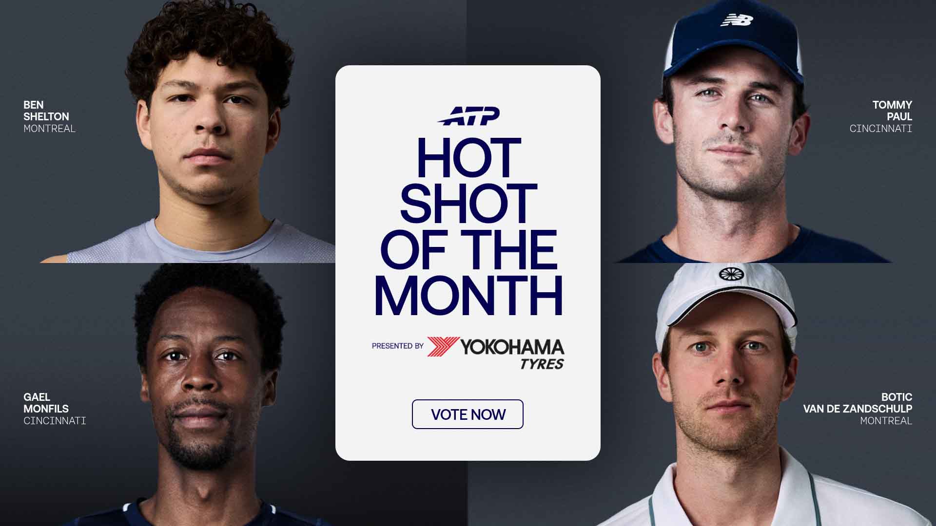 Ben Shelton, Tommy Paul, Gael Monfils, Botic van de Zandschulp