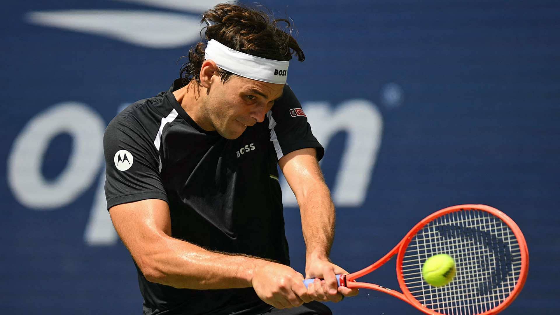Taylor Fritz fell to Francisco Cerundolo in the US Open third round Saturday.