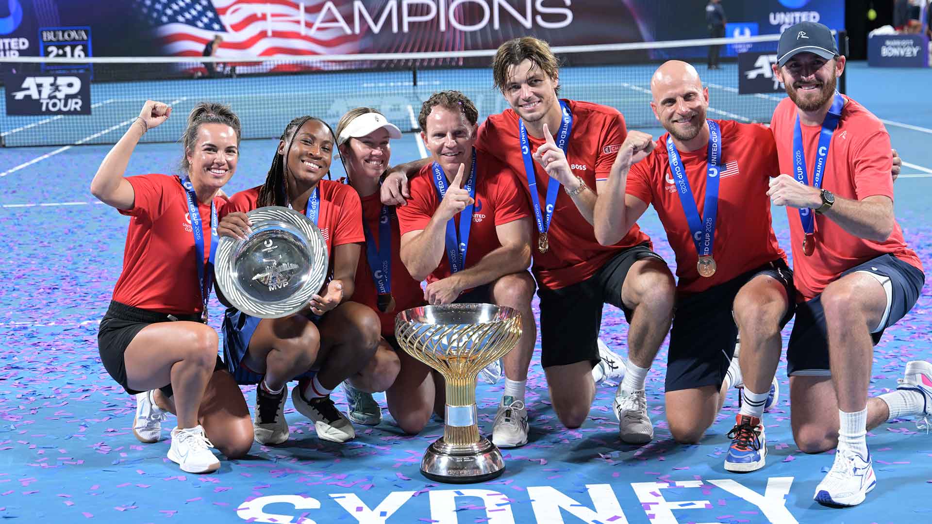 Image of the United States winning team at the United Cup 2025
