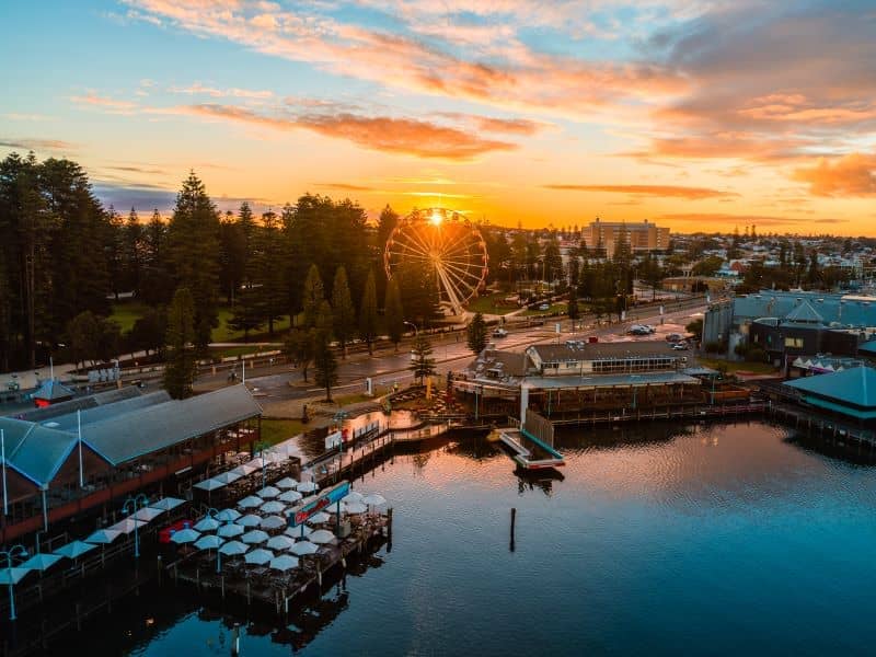 Fremantle harbour and port city